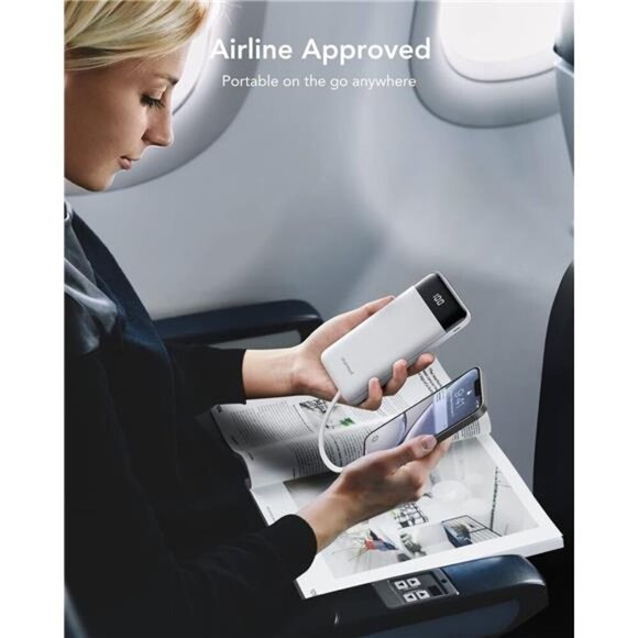 Portable Charger Power Bank Built In Cables Slim Fast Charging Battery Pack - Picture 7 of 8